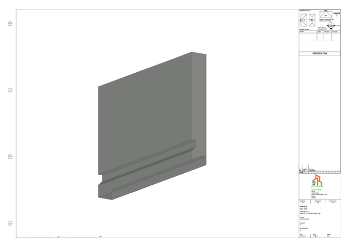 Aluminium Fascia Board Stopend - Type 3 - 300mm - Right Side