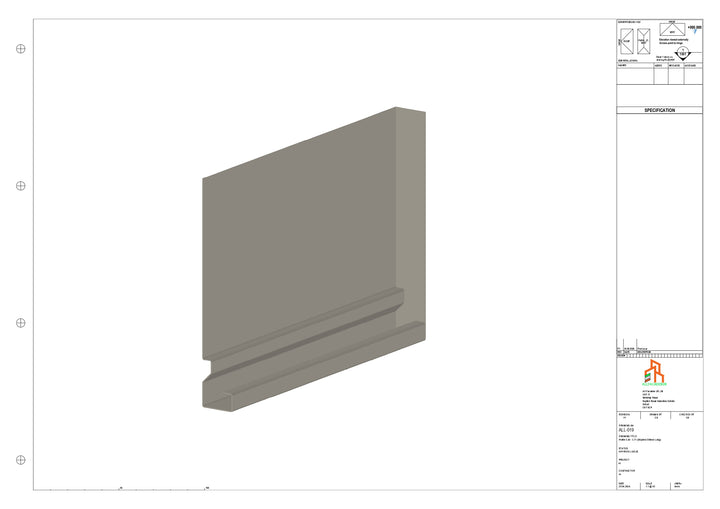 Aluminium Fascia Board Stopend - Type 3 - 300mm - Left Side