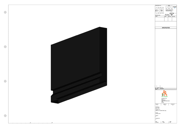 Aluminium Fascia Board Stopend - Type 3 - 300mm - Left Side