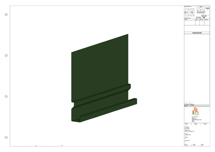 Aluminium Fascia Board - Type 4 - Straight 3000mm Length