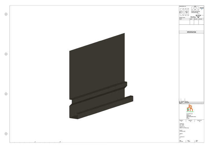 Aluminium Fascia Board - Type 4 - Straight 3000mm Length