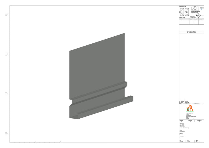Aluminium Fascia Board - Type 4 - Straight 3000mm Length