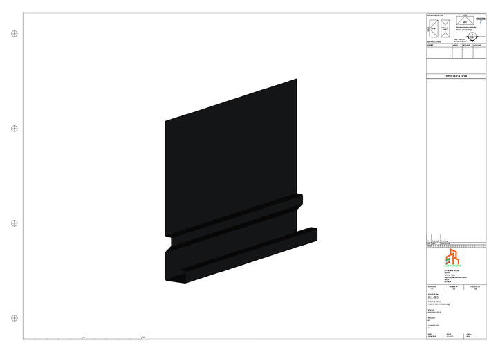 Aluminium Fascia Board - Type 4 - Straight 1000mm Length