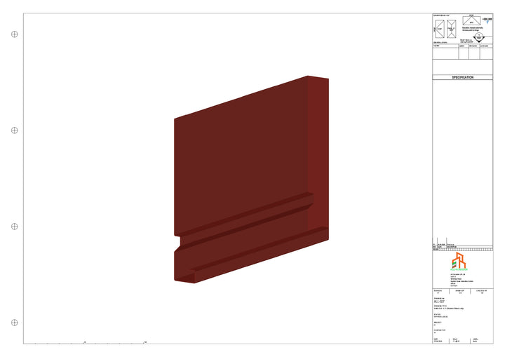 Aluminium Fascia Board Stopend - Type 4 - 300mm - Left Side