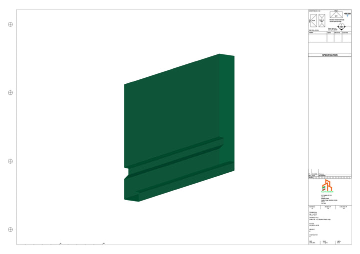 Aluminium Fascia Board Stopend - Type 4 - 300mm - Right Side
