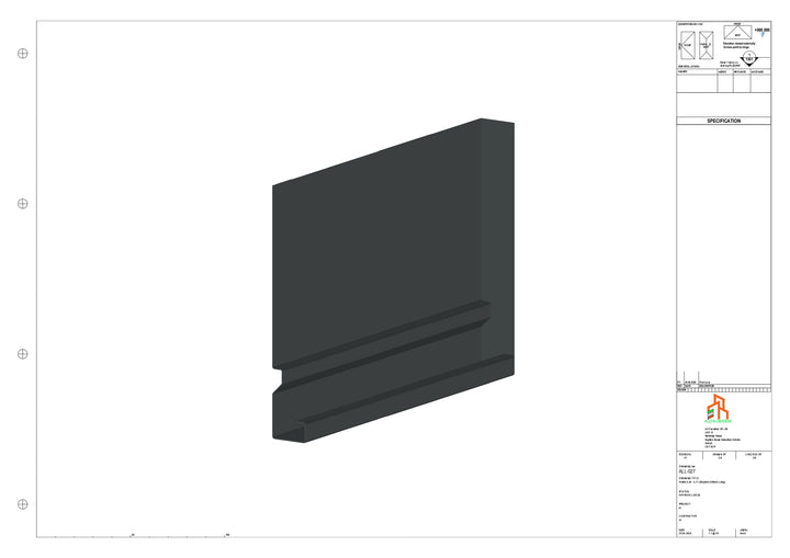 Aluminium Fascia Board Stopend - Type 4 - 300mm - Left Side