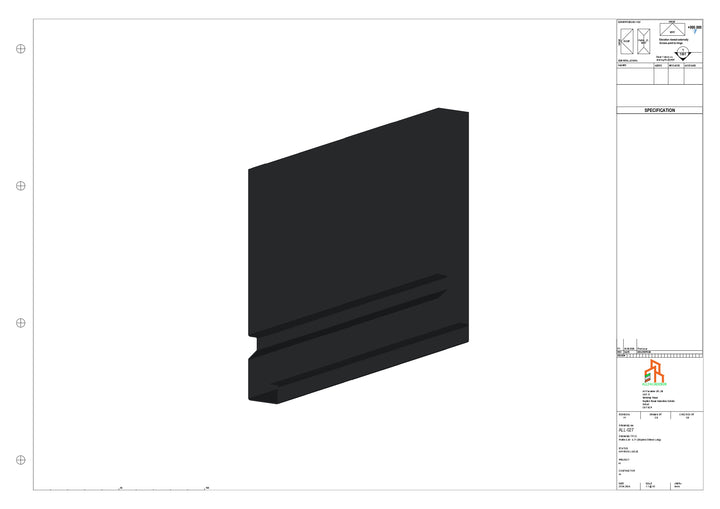 Aluminium Fascia Board Stopend - Type 4 - 300mm - Right Side