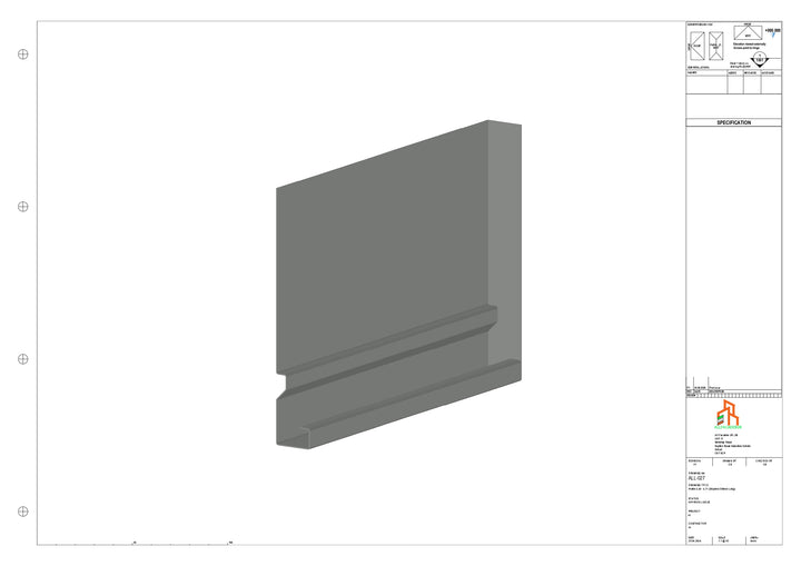 Aluminium Fascia Board Stopend - Type 4 - 300mm - Left Side