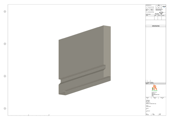 Aluminium Fascia Board Stopend - Type 4 - 300mm - Left Side