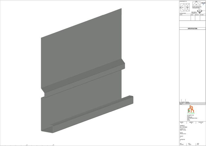 Aluminium Fascia Board - Type 5 - Butt Strap