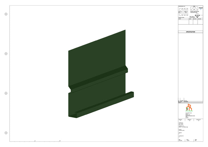 Aluminium Fascia Board - Type 5 - Straight 1000mm Length