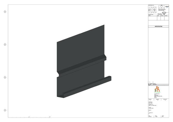Aluminium Fascia Board - Type 5 - Straight 1000mm Length
