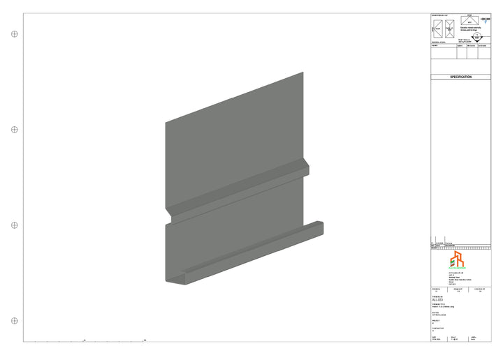 Aluminium Fascia Board - Type 5 - Straight 1000mm Length