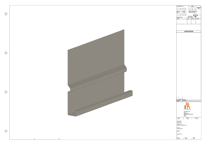 Aluminium Fascia Board - Type 5 - Straight 3000mm Length
