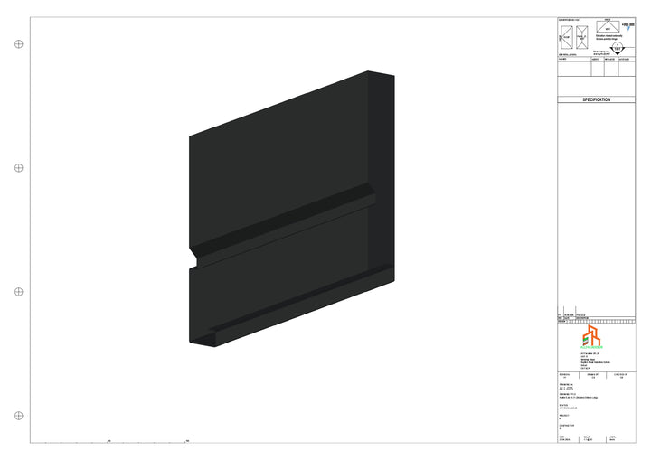 Aluminium Fascia Board Stopend - Type 5 - 300mm - Left Side