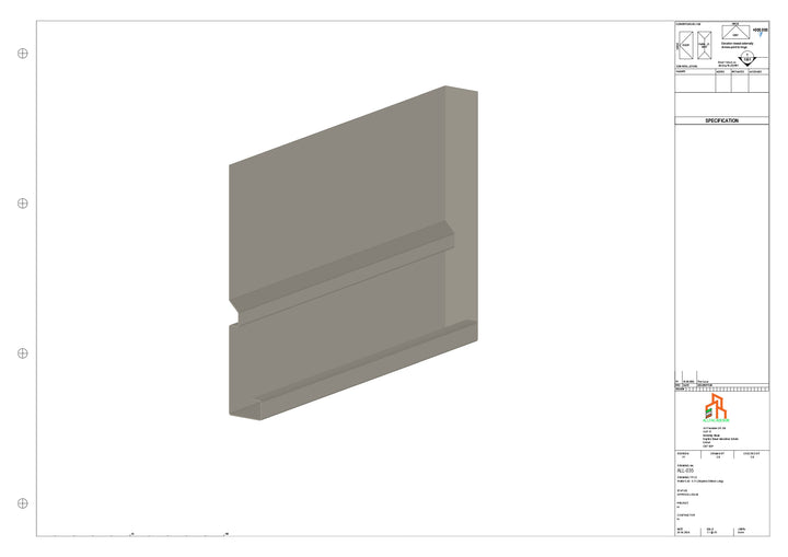 Aluminium Fascia Board Stopend - Type 5 - 300mm - Left Side