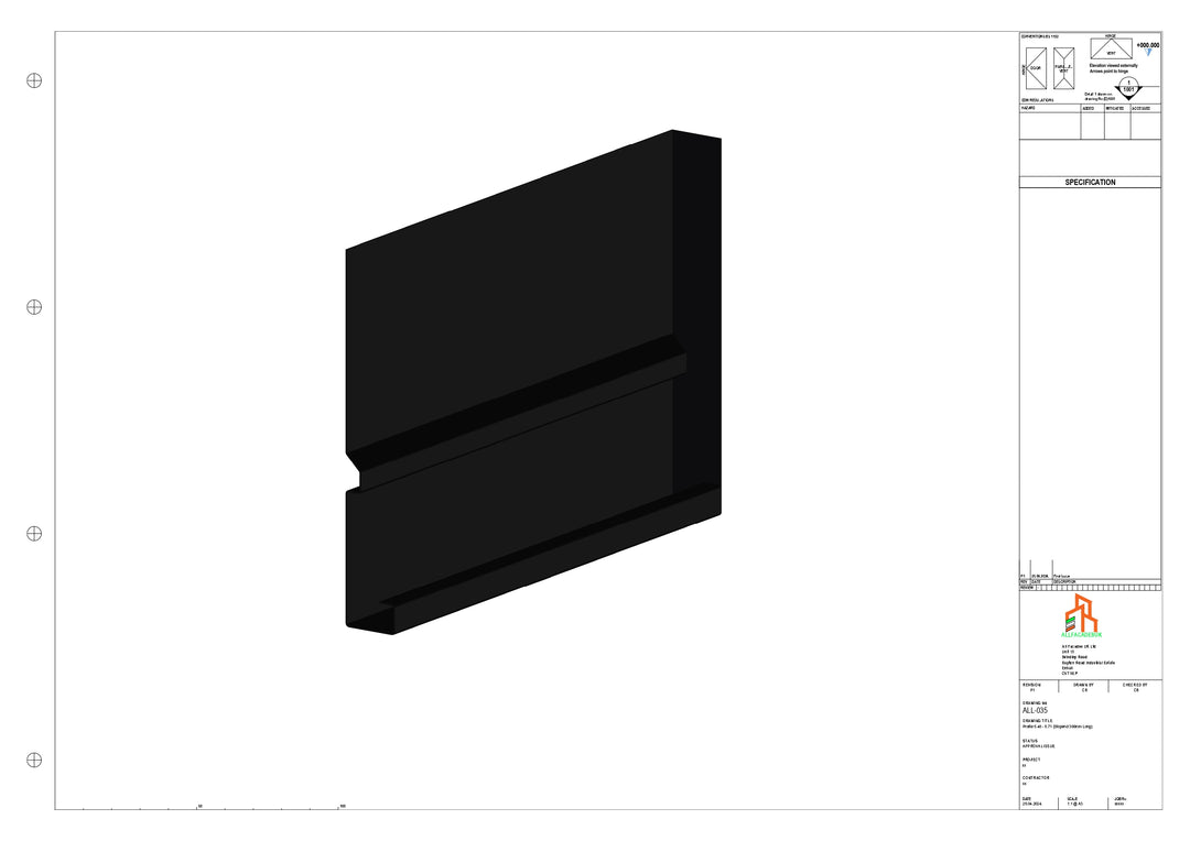 Aluminium Fascia Board Stopend - Type 5 - 300mm - Right Side