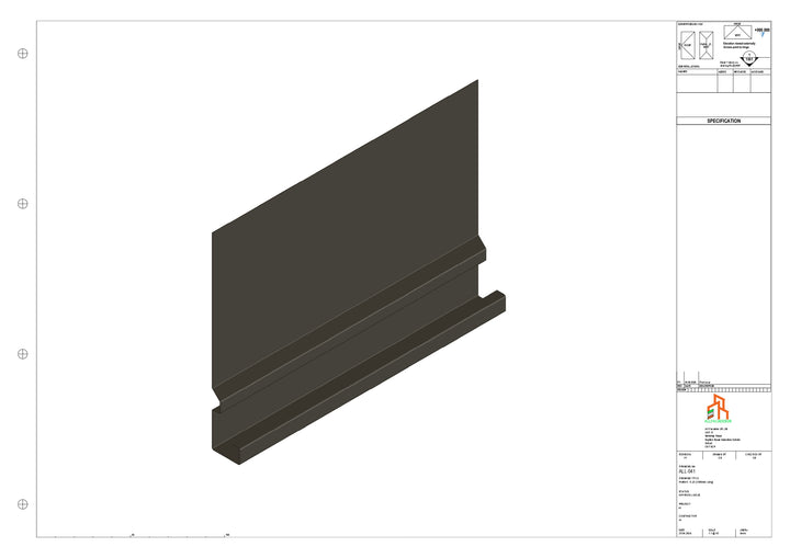 Aluminium Fascia Board - Type 6 - Straight 3000mm Length