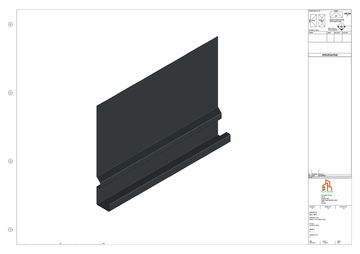 Aluminium Fascia Board - Type 6 - Straight 3000mm Length