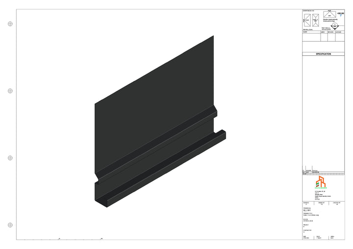 Aluminium Fascia Board - Type 6 - Straight 3000mm Length