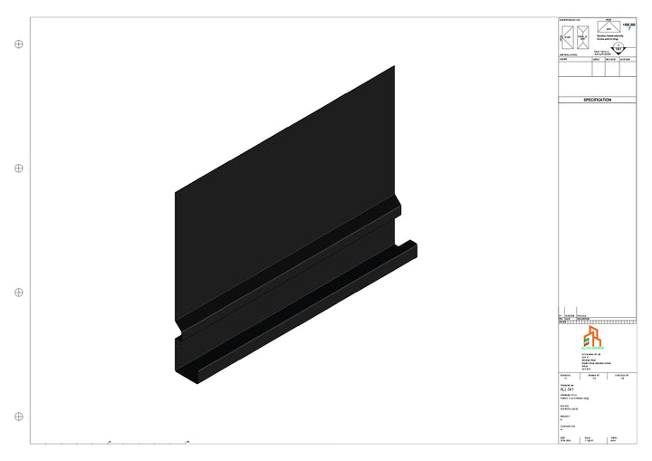 Aluminium Fascia Board - Type 6 - Straight 3000mm Length
