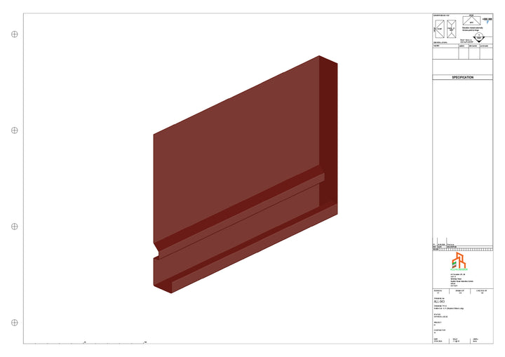 Aluminium Fascia Board Stopend - Type 6 - 300mm - Left Side