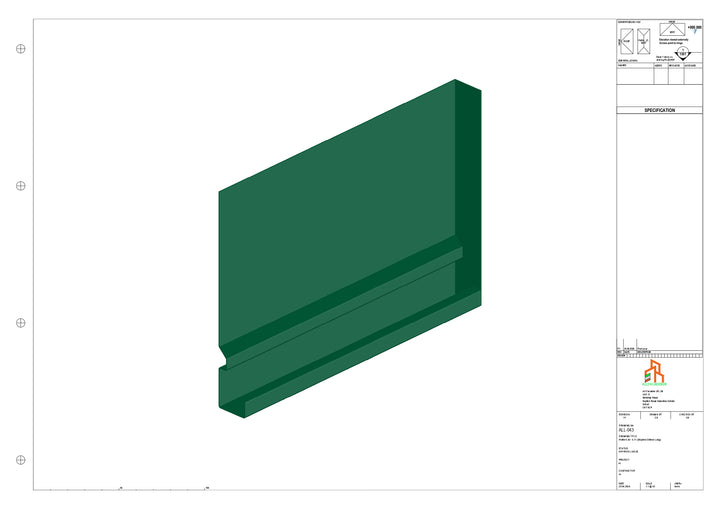 Aluminium Fascia Board Stopend - Type 6 - 300mm - Right Side