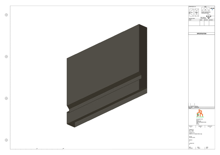 Aluminium Fascia Board Stopend - Type 6 - 300mm - Left Side