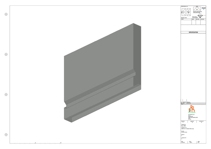 Aluminium Fascia Board Stopend - Type 6 - 300mm - Right Side