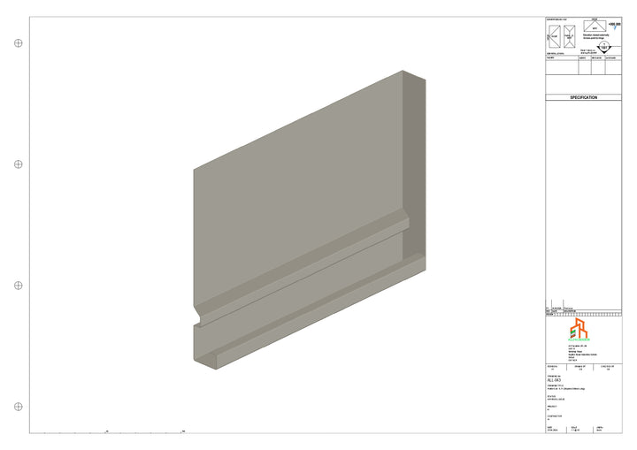 Aluminium Fascia Board Stopend - Type 6 - 300mm - Left Side