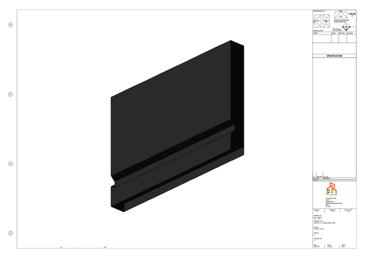 Aluminium Fascia Board Stopend - Type 6 - 300mm - Right Side