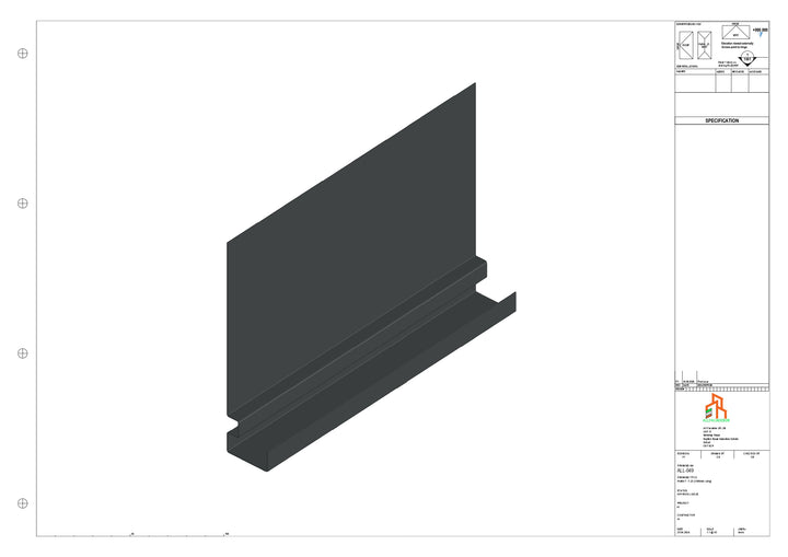 Aluminium Fascia Board - Type 7 - Straight 3000mm Length