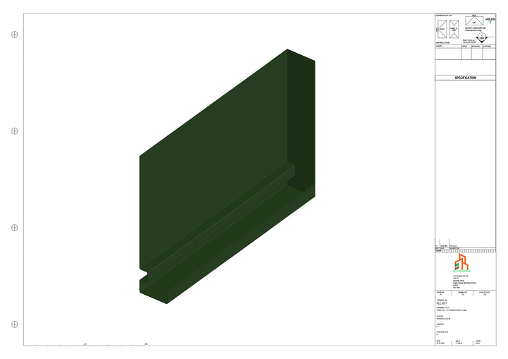 Aluminium Fascia Board Stopend - Type 7 - 300mm - Right Side