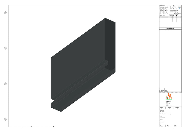 Aluminium Fascia Board Stopend - Type 7 - 300mm - Right Side