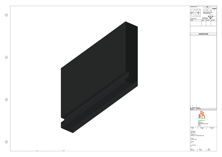 Aluminium Fascia Board Stopend - Type 7 - 300mm - Left Side