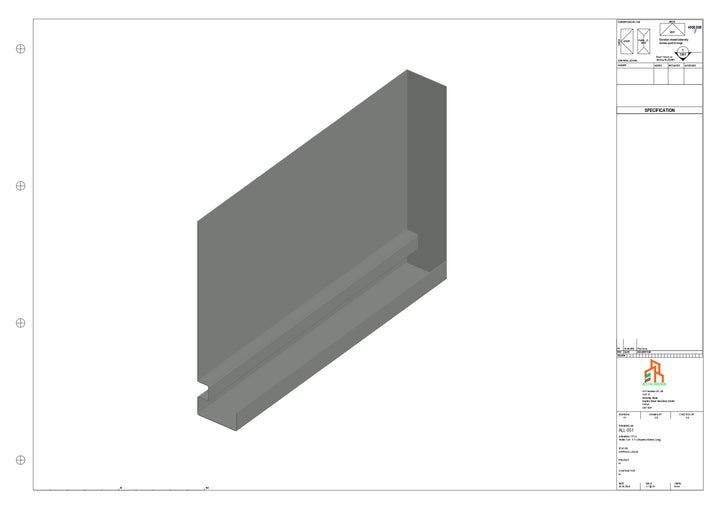 Aluminium Fascia Board Stopend - Type 7 - 300mm - Right Side