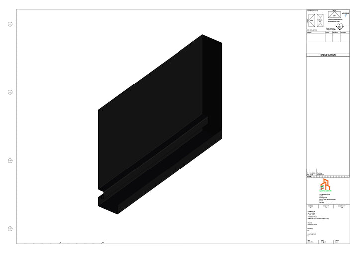 Aluminium Fascia Board Stopend - Type 7 - 300mm - Left Side