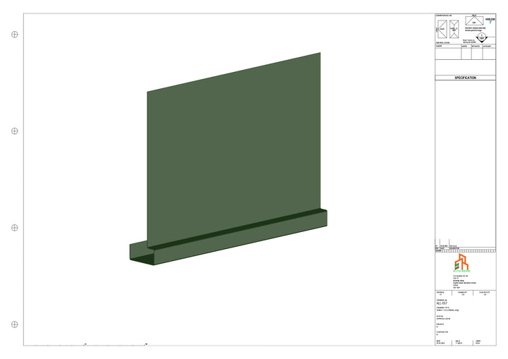 Aluminium Fascia Board - Type 8 - Straight 3000mm Length