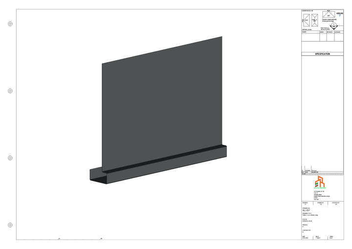Aluminium Fascia Board - Type 8 - Straight 1000mm Length