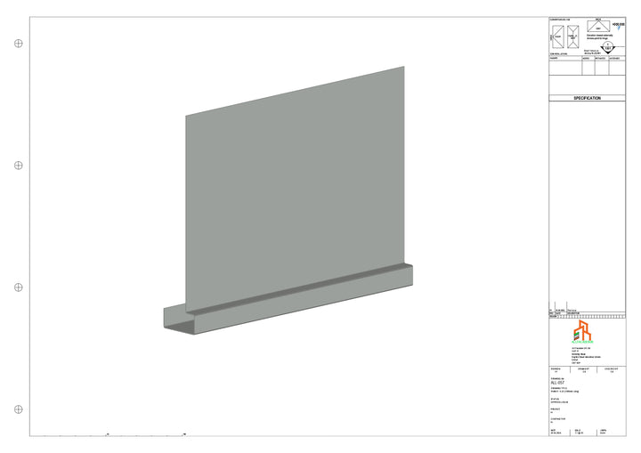 Aluminium Fascia Board - Type 8 - Straight 3000mm Length