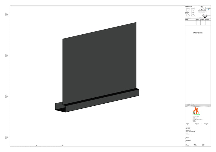 Aluminium Fascia Board - Type 8 - Straight 3000mm Length
