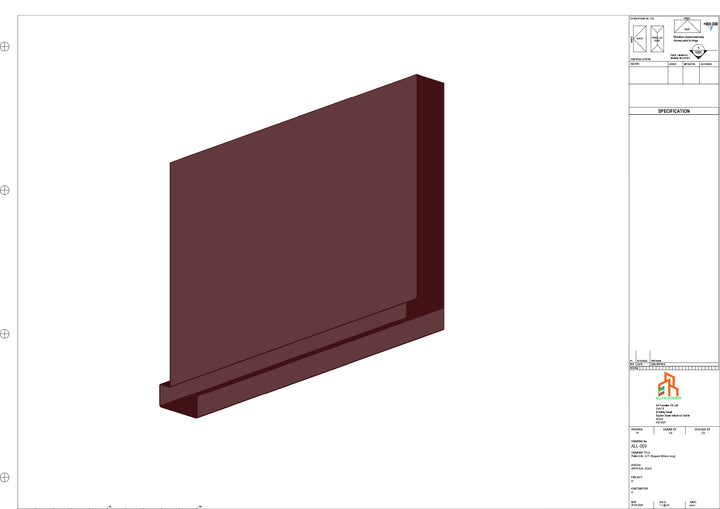 Aluminium Fascia Board Stopend - Type 8 - 300mm - Right Side