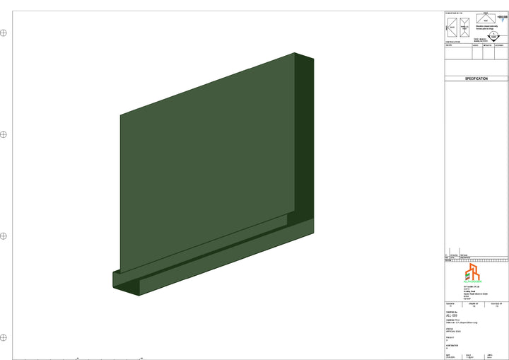 Aluminium Fascia Board Stopend - Type 8 - 300mm - Right Side