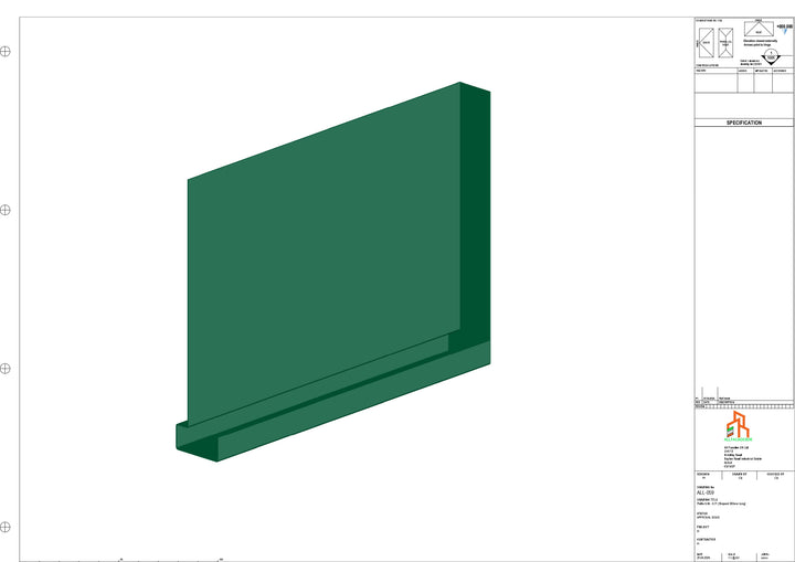 Aluminium Fascia Board Stopend - Type 8 - 300mm - Left Side