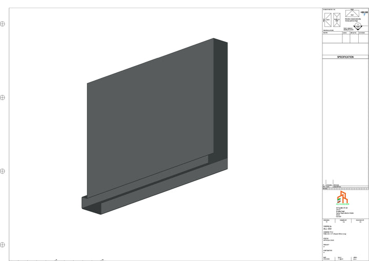 Aluminium Fascia Board Stopend - Type 8 - 300mm - Right Side