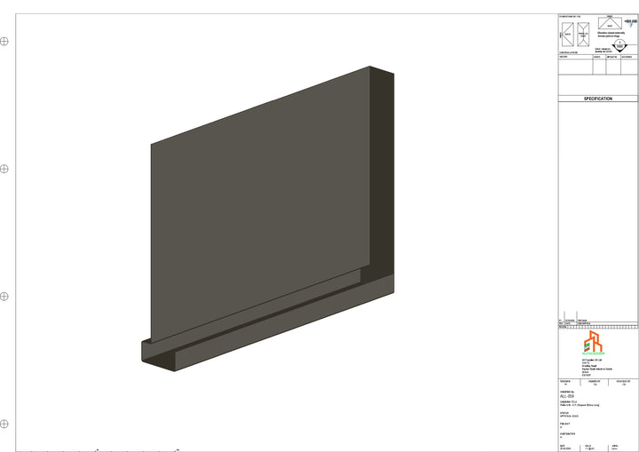 Aluminium Fascia Board Stopend - Type 8 - 300mm - Right Side