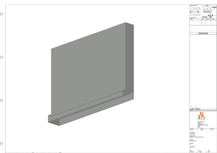 Aluminium Fascia Board Stopend - Type 8 - 300mm - Left Side