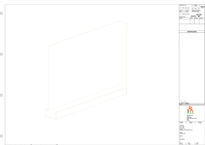 Aluminium Fascia Board Stopend - Type 8 - 300mm - Right Side