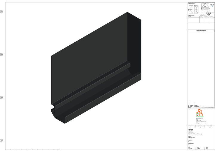 Aluminium Fascia Board Stopend - Type 9 - 300mm - Right Side