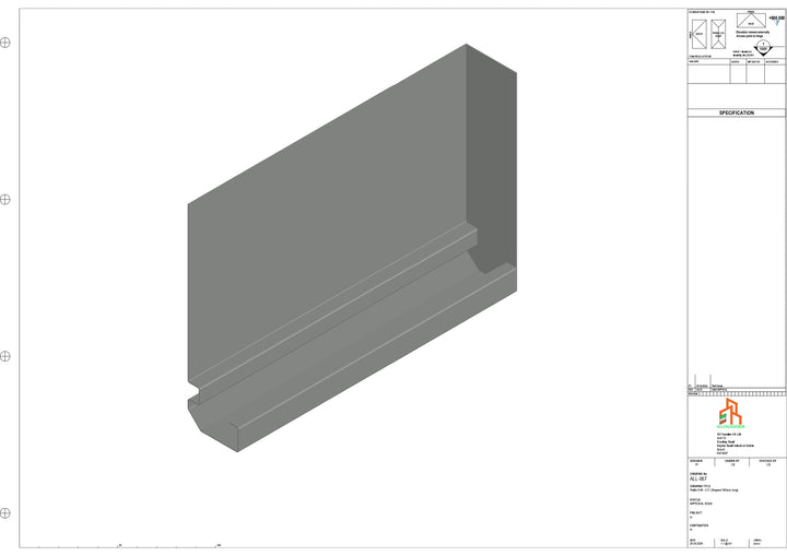 Aluminium Fascia Board Stopend - Type 9 - 300mm - Right Side
